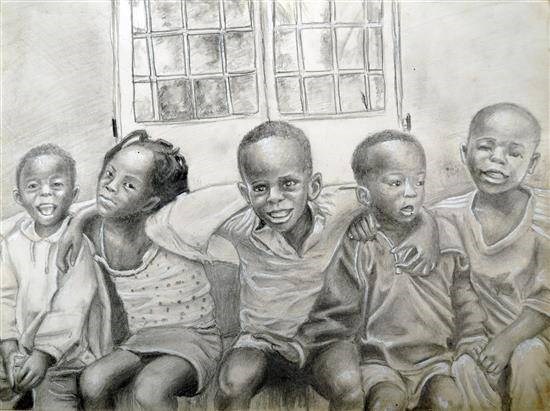 Shelter of Hope, painting by Deepak Kumar EP