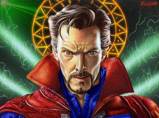 Dr Strange, painting by Deepak Kumar EP
