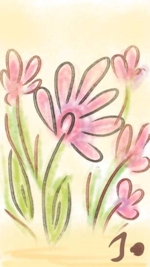 Flowery, painting by Jothi Shree Murugesan