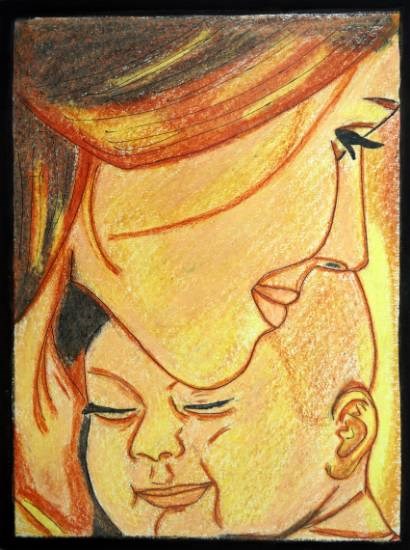 Moms Love, painting by Jothi Shree Murugesan