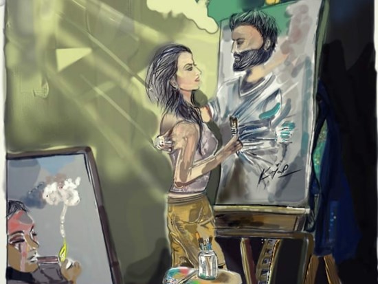 Digital art, painting by Kajal Mittal