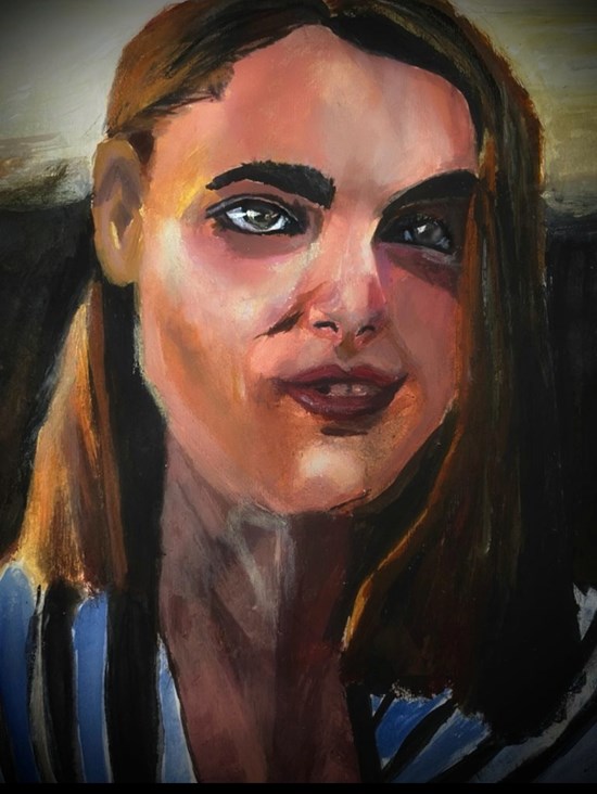 Potrait, painting by Kajal Mittal