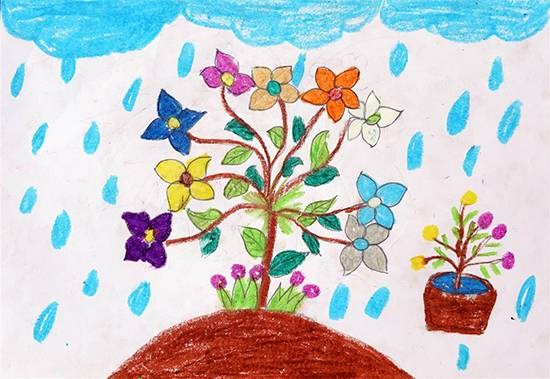 Plant Tree, painting by Amisha Sandip Lahage