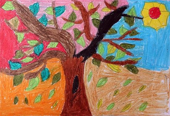 Tree, painting by Amisha Sandip Lahage