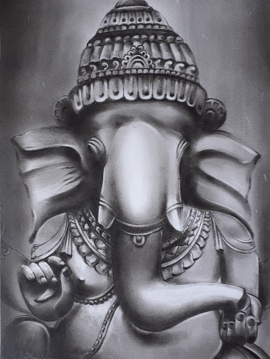 Ganesha 1, painting by Amit Banerjee