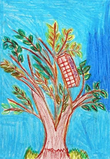 Tree, painting by Aruna Sonu Bhawa
