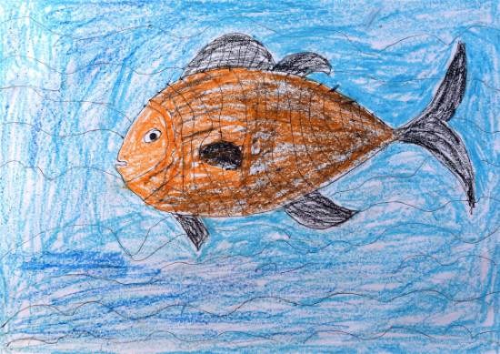 Fish, painting by Akash Sabu Padvale