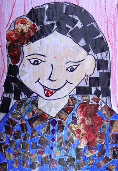 Innocent girl, painting by Asmita Shankar Bhoye