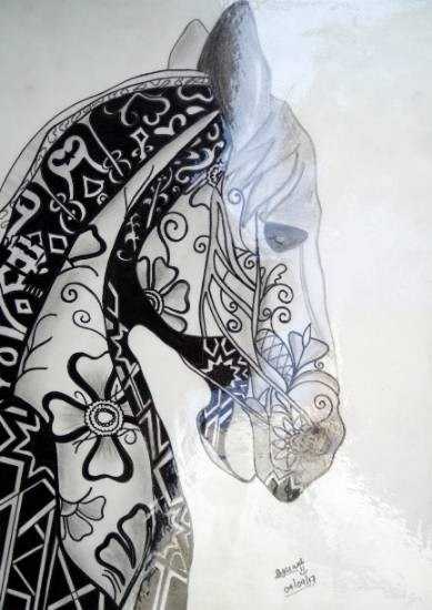 Horse, painting by Bhavika Agarwal