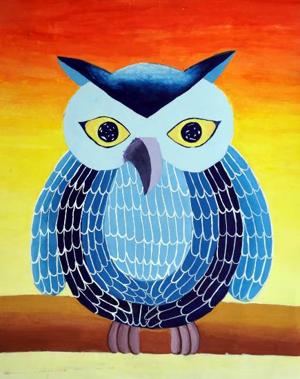 Painting  by Isha Sunil Mhetre - Owl