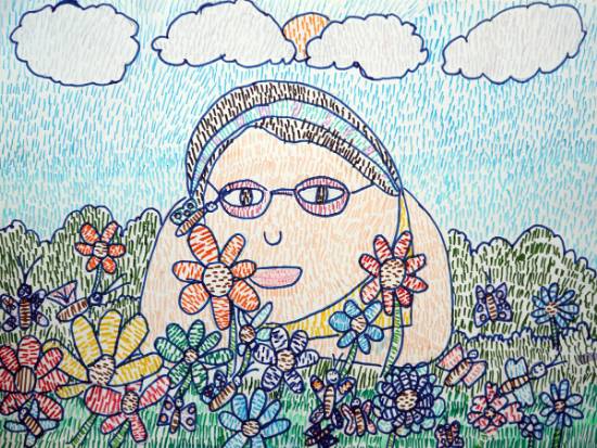 Painting  by Mihika Jagtap - Flower Gazing