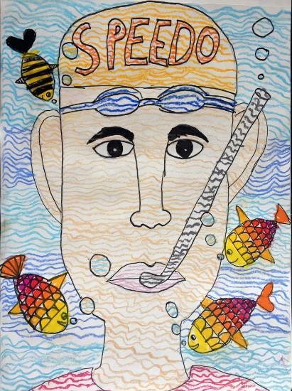 Snorkeling, painting by Mihika Jagtap