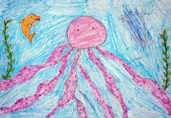 Octopus, painting by Neharika Prashant Raut