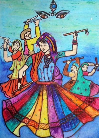 Women Dancing, painting by Pooja Prashant Khandale