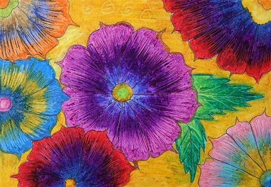 Flower design, painting by Radhika Mukesh Shirgade