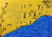 Painting  by Renuka Mansu More - Warli Art