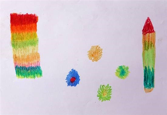 Colours, painting by Renuka Mansu More