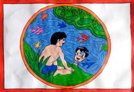 Childhood, painting by Seema Singh