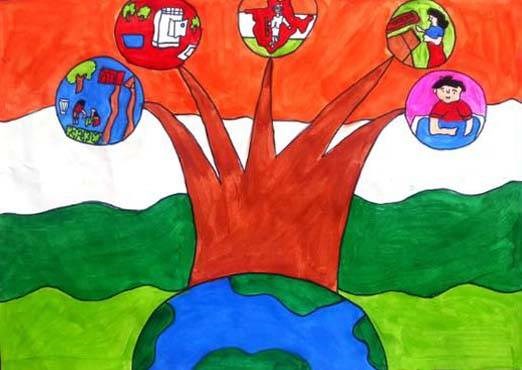 Earth, painting by Seema Singh