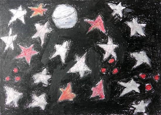 Outer space, painting by Shilpa Sitaram Dombare