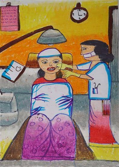 Dental Clinic, painting by Swarnankita Deb