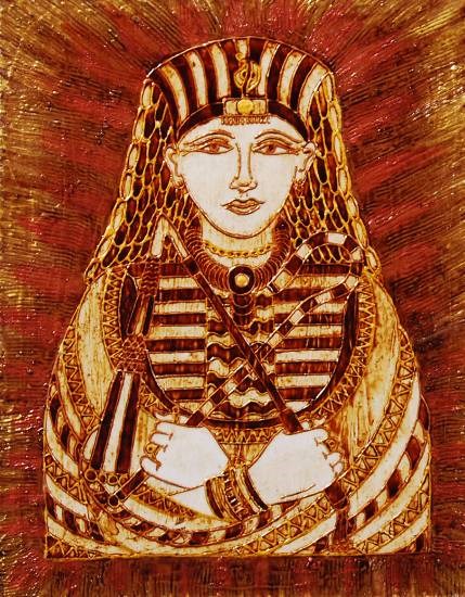 Egyptian Queen, painting by Hutoxi Wadia