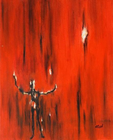 The Seeker, painting by Nirmal Pathare