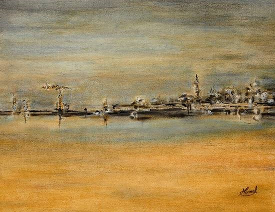 Dusk, painting by Nirmal Pathare