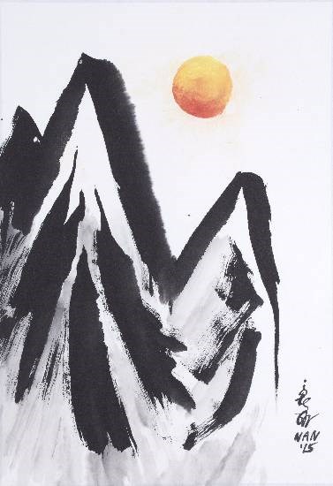 Sundown - 2, painting by Nandini Bajekal