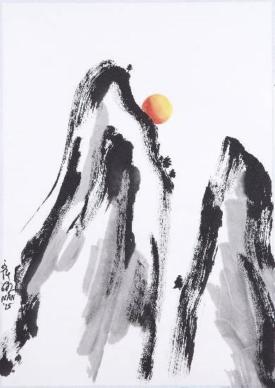 Sundown - 1, painting by Nandini Bajekal