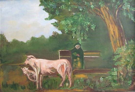 Trees, Animals, painting by Radhika Mondal