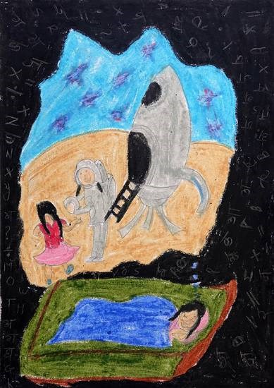 My dream - Galaxy, painting by Rutika Dhangad