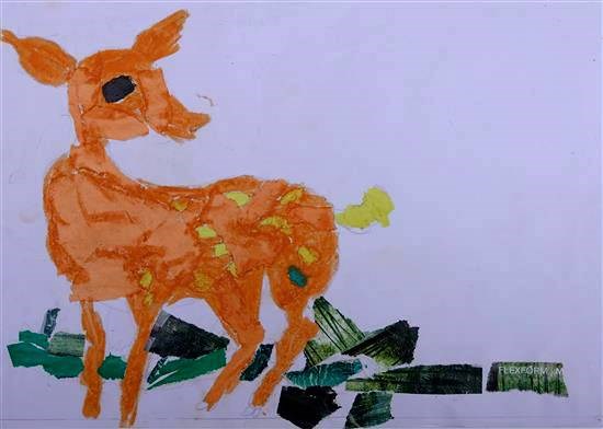Deer, painting by Dipeen Salkar