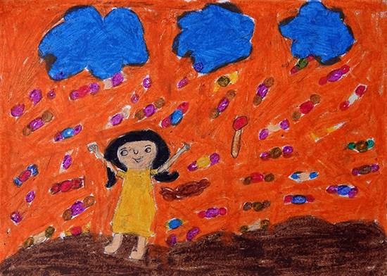 Happy Girl, painting by Kundana Bhusara