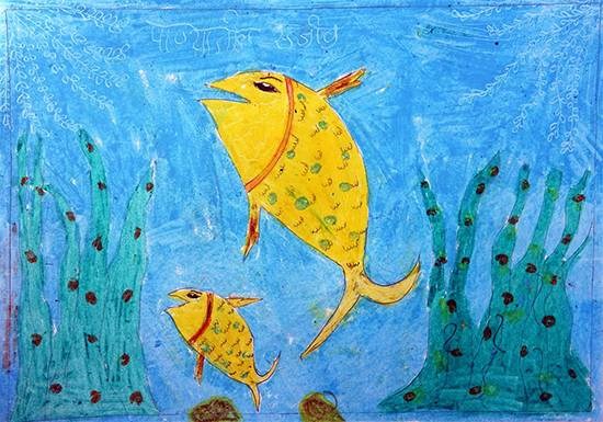 Underwater Live, painting by Bhagyashri Wangad