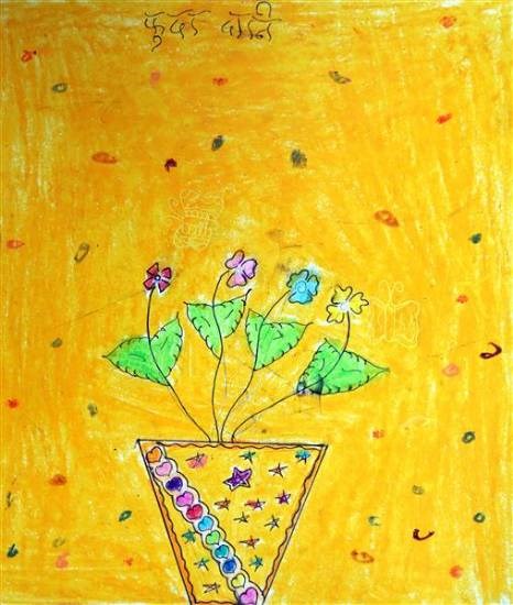 Flower pot, painting by Harshada Madha