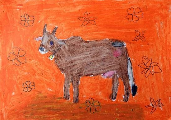 Ox, painting by Kavita Ranjad