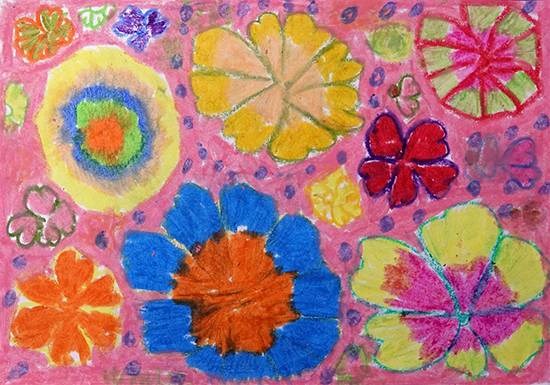 Flowers, painting by Kavita Ranjad