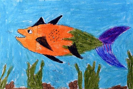 Underwater Live - Fish, painting by Pravin Pachaga
