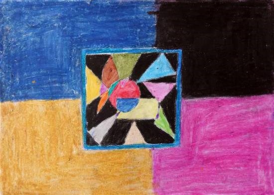 Object drawing - geometric shapes, painting by Suraj Chaudhary