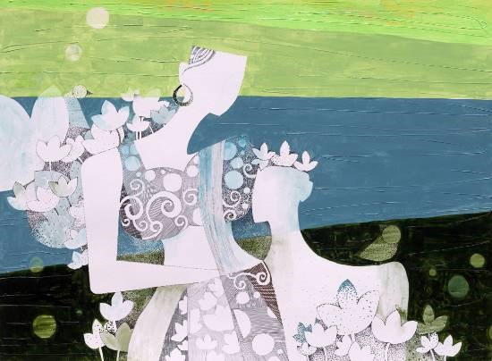 Flowerist, painting by Madhura Sarade