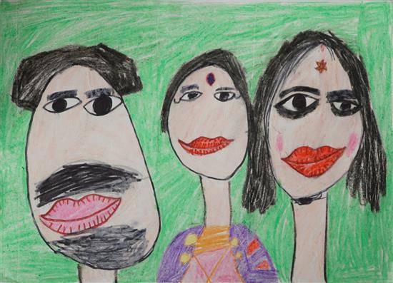 Painting  by Yashranjani Das - Family