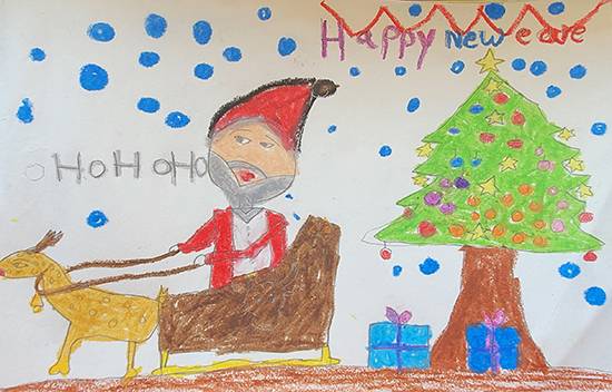Painting  by Mehak Borse - New Year Drawing
