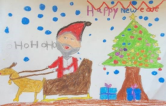 New Year Drawing, painting by Mehak Borse