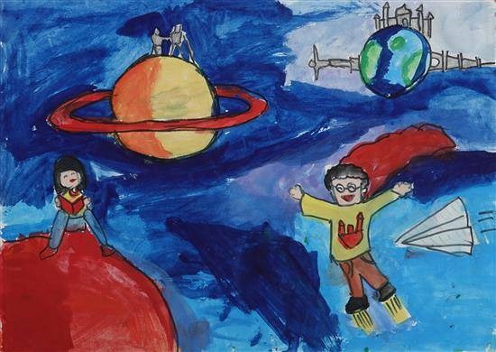 Space make a learning fun, painting by Kimaya Malgaonkar
