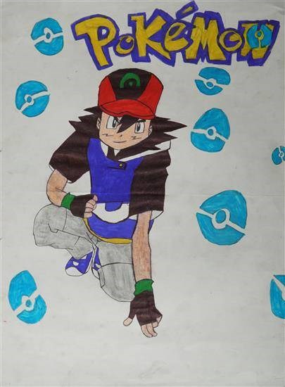 Pokemon, painting by Najir Mulla