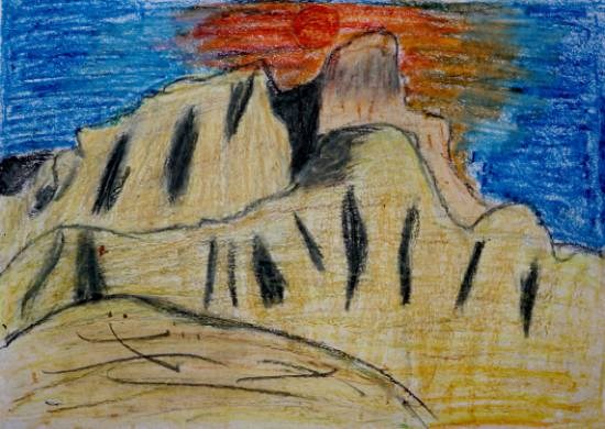 Mountains, painting by Dinesh Raut