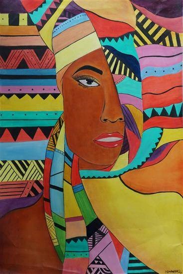 Woman, painting by Himanshu Meena