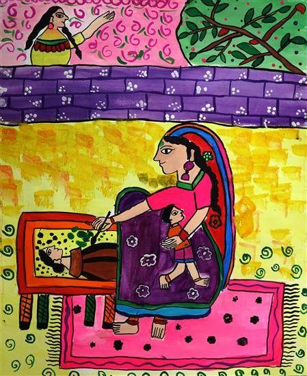 My Mother, painting by Bhayani Rutva