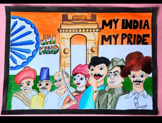 Freedom fighters, painting by Shravya Bharath